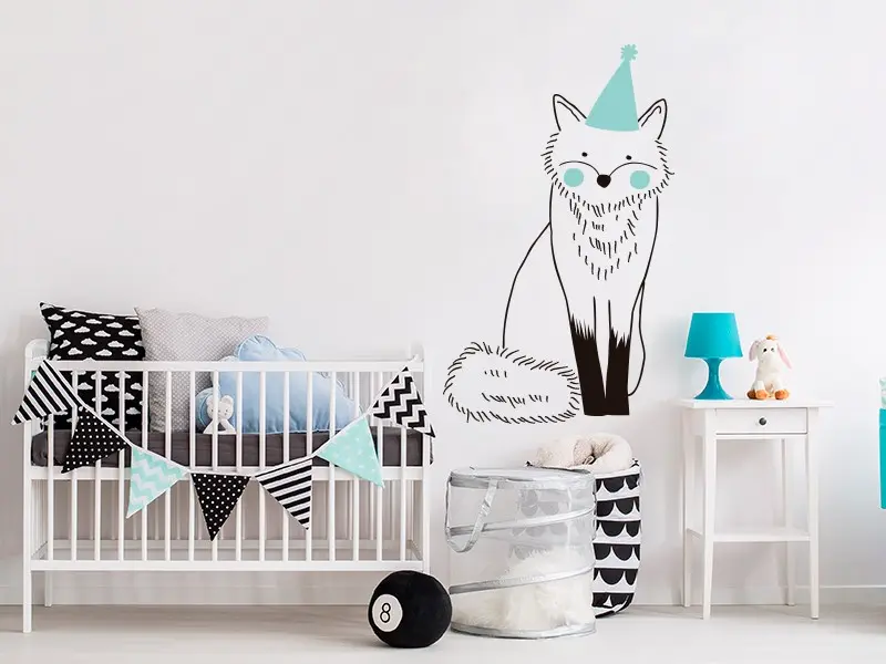 Sticker mural Animaux Renard résultat en situation Sticker Renard