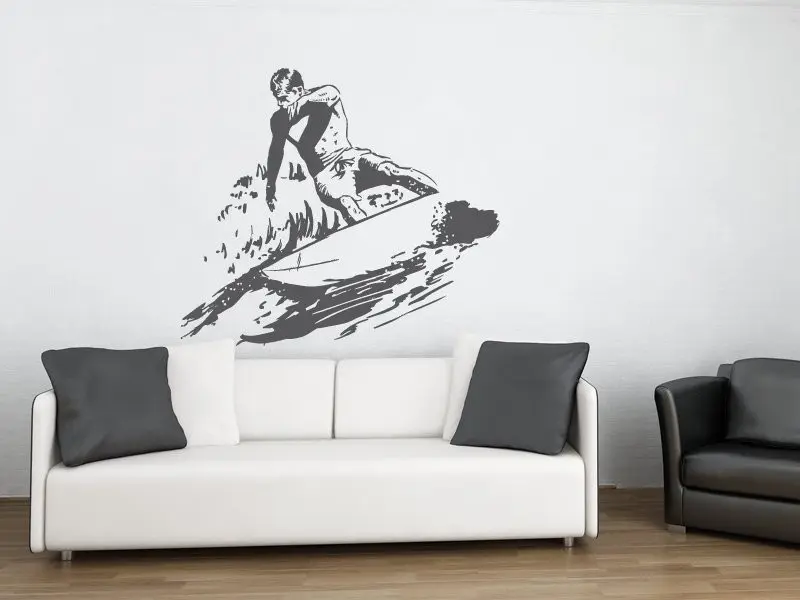 Sticker mural Surfer résultat en situation