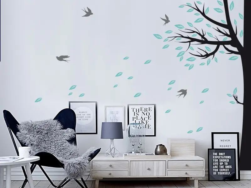 Sticker mural Arbre de coin résultat en situation Sticker mural Arbre de coin résultat en situation