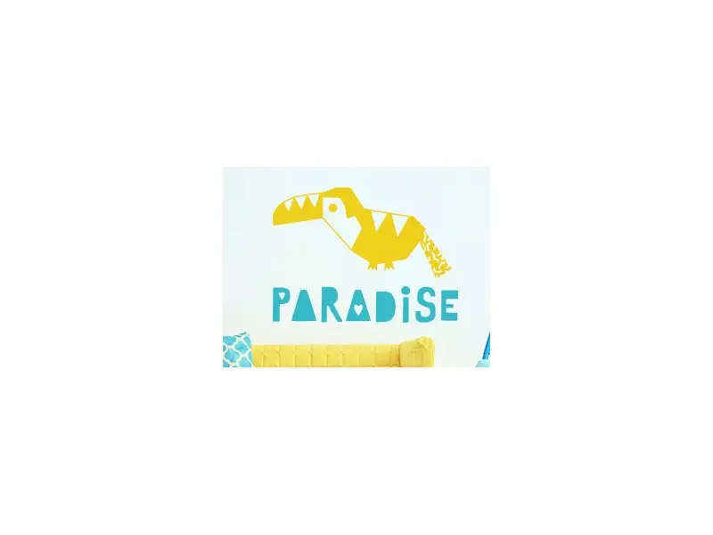 Sticker mural Autres Textes Summer Paradise résultat en situation gros plan Sticker Summer Paradise