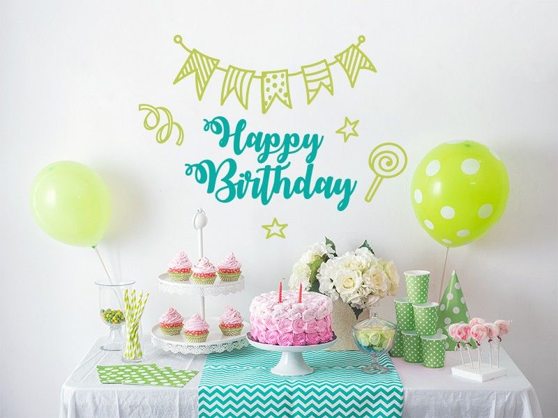 Autocolante de parede Festa Personalizada 4