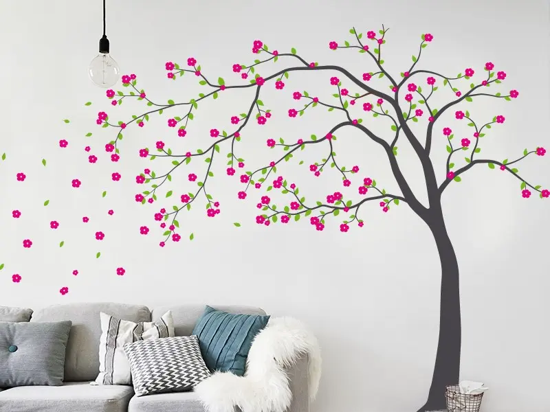 Sticker Arbre Fleurs d'Automne 3