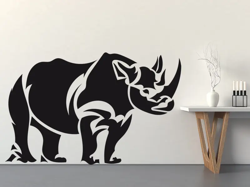 Sticker mural Sur la Terre Rhinoceros résultat en situation Sticker Rhinoceros