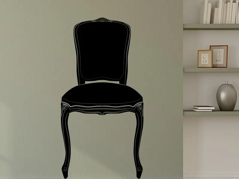 Sticker mural Stickers Mobiliers Chaise Baroque résultat en situation Sticker Chaise Baroque