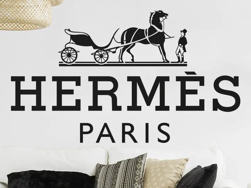 Autocolante Hermès résultat en situation gros plan Autocolante Hermès