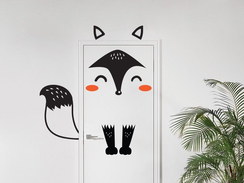 Autocolante de parede Raposa na Porta