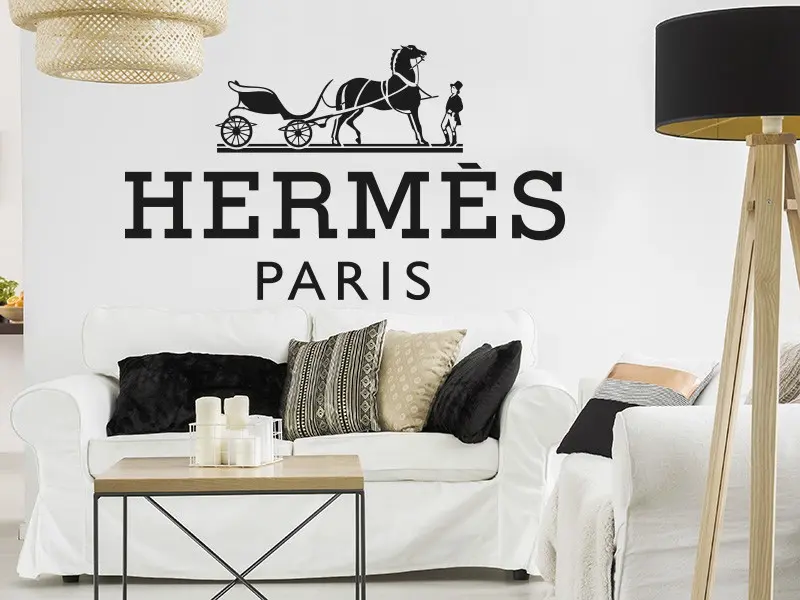 Sticker mural Hermès résultat en situation