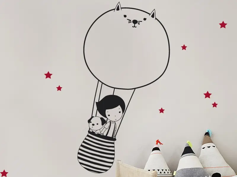 Autocolante Balonismo résultat en situation gros plan Autocolante Balonismo