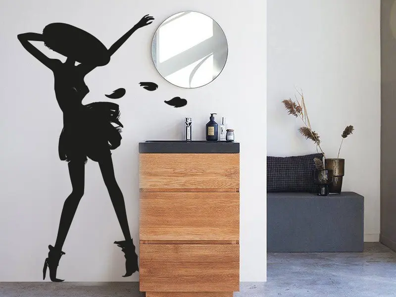 Sticker mural Stickers WC & Salle de bain La Petite Robe Noire Guerlain 2 résultat en situation Sticker La Petite Robe Noire Guerlain 2