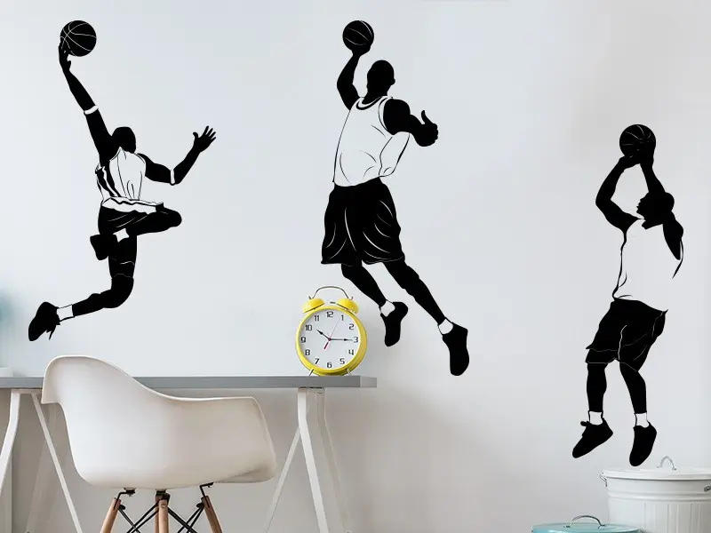 Autocolante Pack Basketball 2 résultat en situation gros plan Autocolante Pack Basketball 2