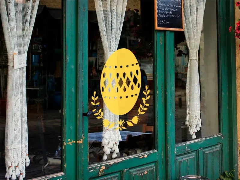 Autocolante Ovo de Páscoa Floral 4 résultat en situation Autocolante Ovo de Páscoa Floral 4