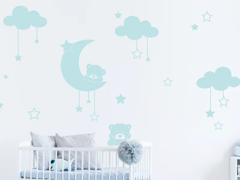 Sticker mural Oursons Pack Oursons résultat en situation gros plan Sticker Pack Oursons
