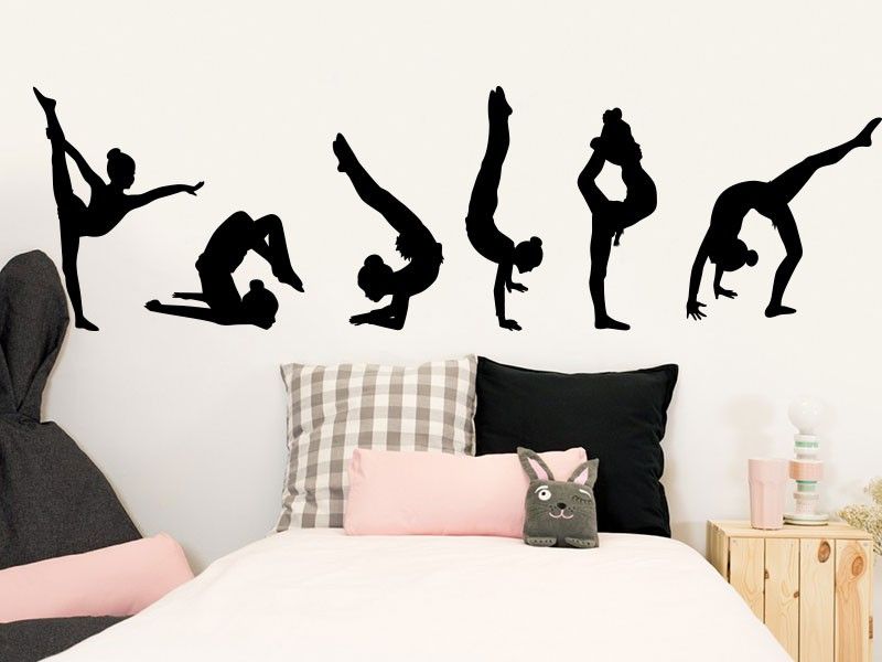 Sticker murals Pack 6 Gymnastique acrobatique résultat en situation