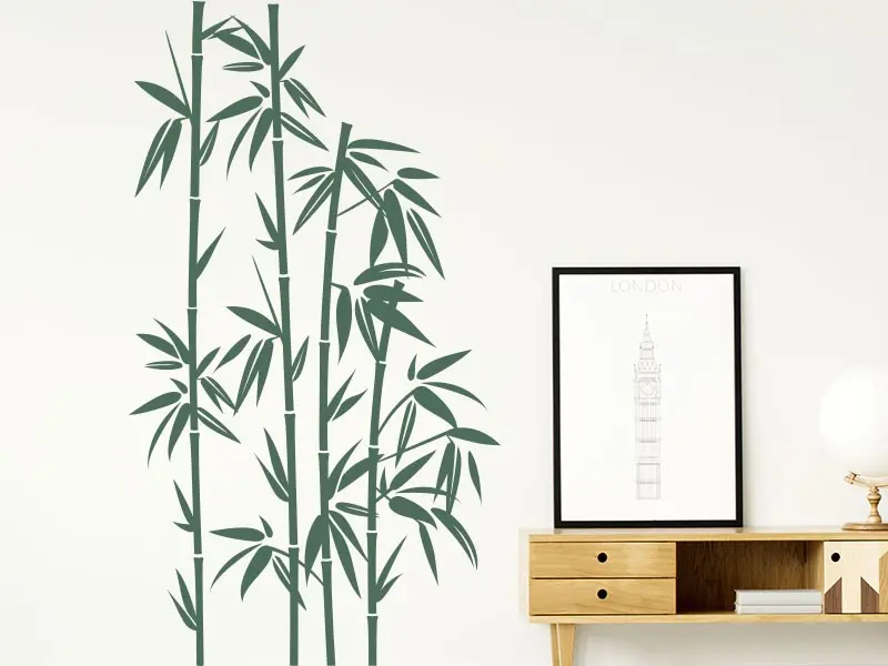 Sticker mural Bambou Bambou 8 résultat en situation gros plan Sticker Bambou 8