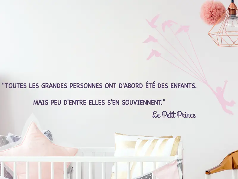 Sticker mural Petit Prince Citation Petit Prince 4 résultat en situation gros plan Sticker Citation Petit Prince 4