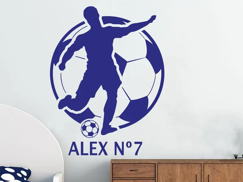 Sticker mural Football Football 5 résultat en situation Sticker Football 5