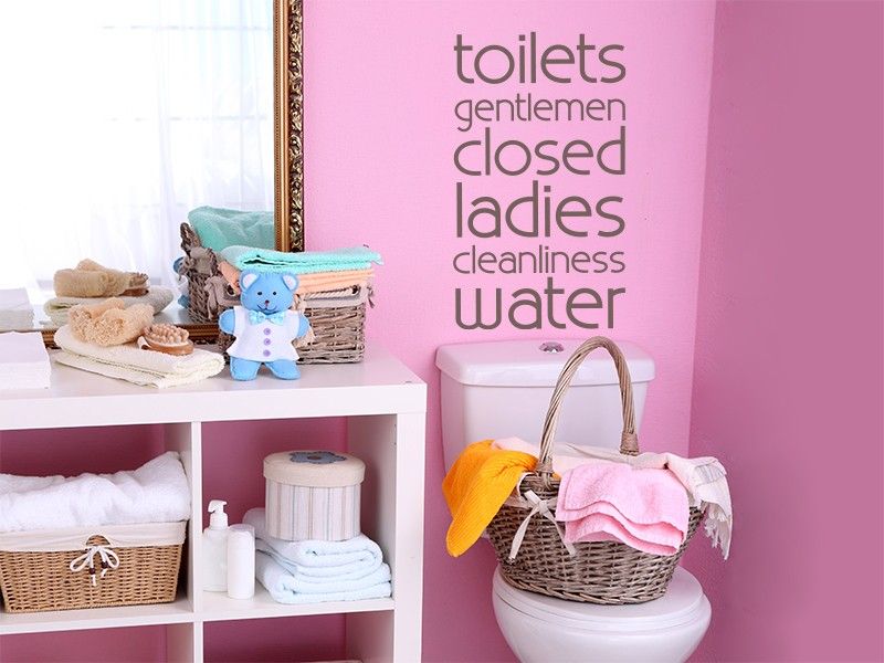Autocolante de parede Toilets