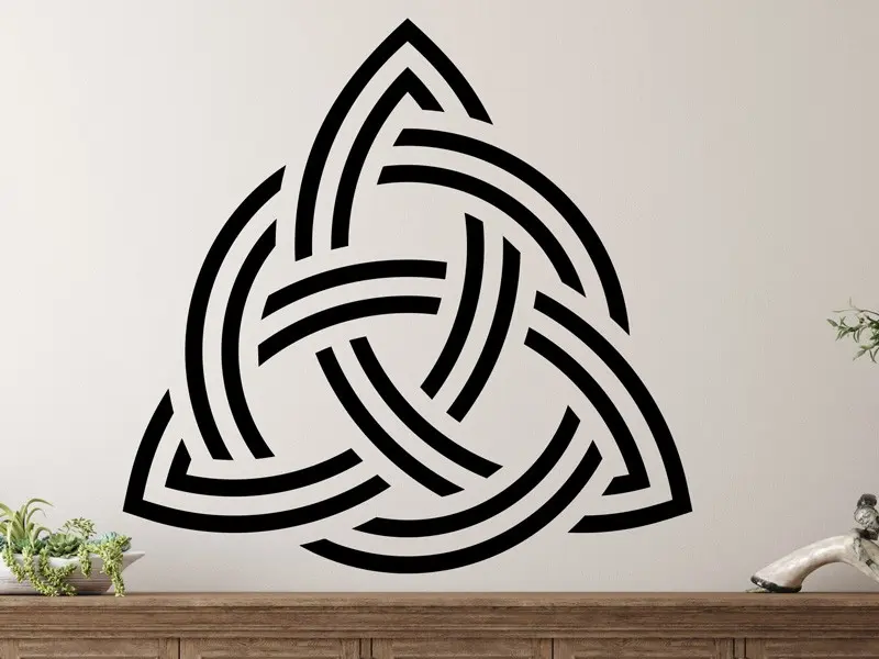 Sticker mural Symboles et Figures Symbol de trinité Celtique 2 résultat en situation gros plan Sticker Symbol de trinité Celtique 2