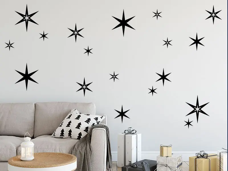 Sticker mural Pack 18 Etoiles résultat en situation