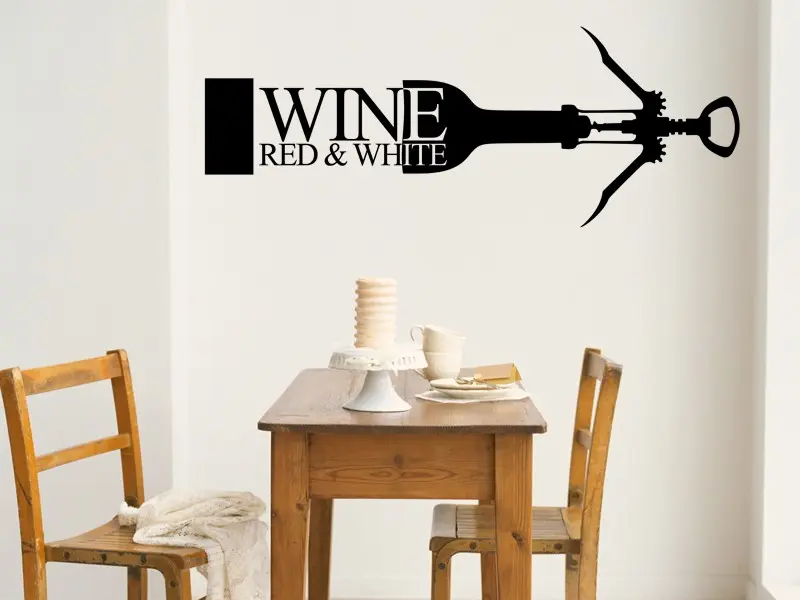 Sticker mural Vin - Cocktail Vin Tire Bouchons résultat en situation Sticker Vin Tire Bouchons