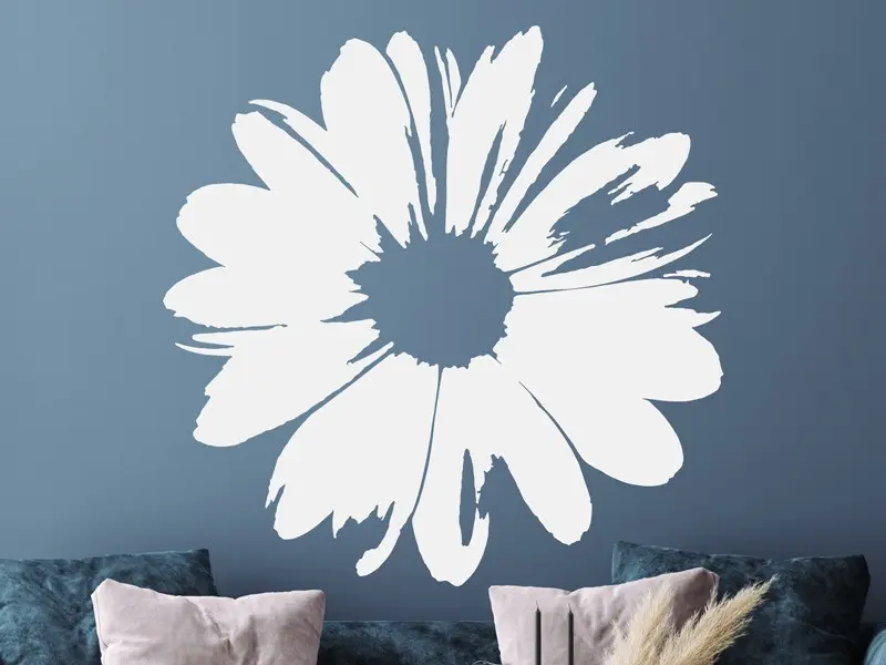 Sticker mural Stickers muraux fleurs Fleur Marguerite résultat en situation gros plan Sticker Fleur Marguerite