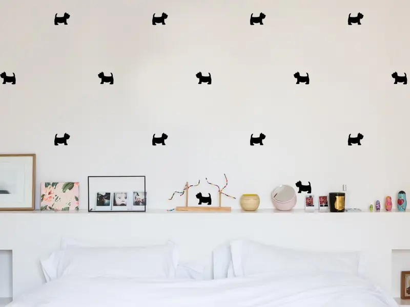 Sticker mural Pack Déco - Tendance Pack Deco Chien résultat en situation Sticker Pack Deco Chien