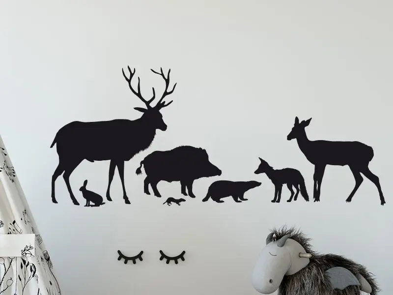 Autocolante Animais da floresta e da Caça