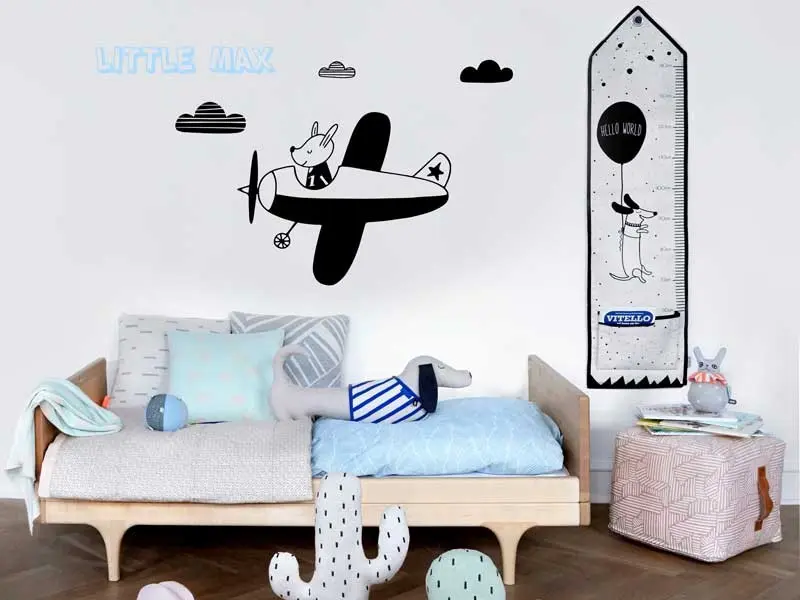 Sticker mural Avions & Bateaux Petit Avion Enfant résultat en situation Sticker Petit Avion Enfant