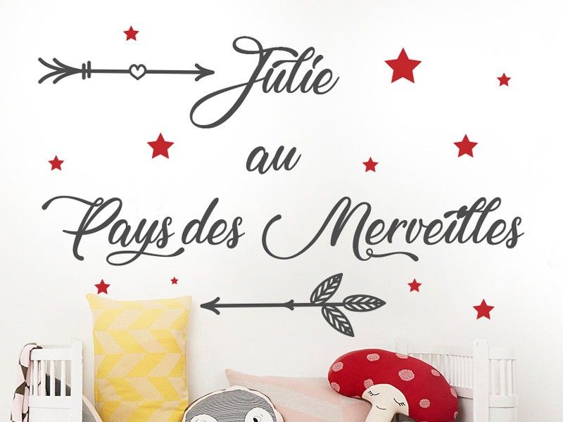 Sticker Prénom Au Pays des Merveilles