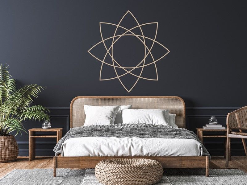 Autocolante de parede Mandala Flor de lótus Geométrica