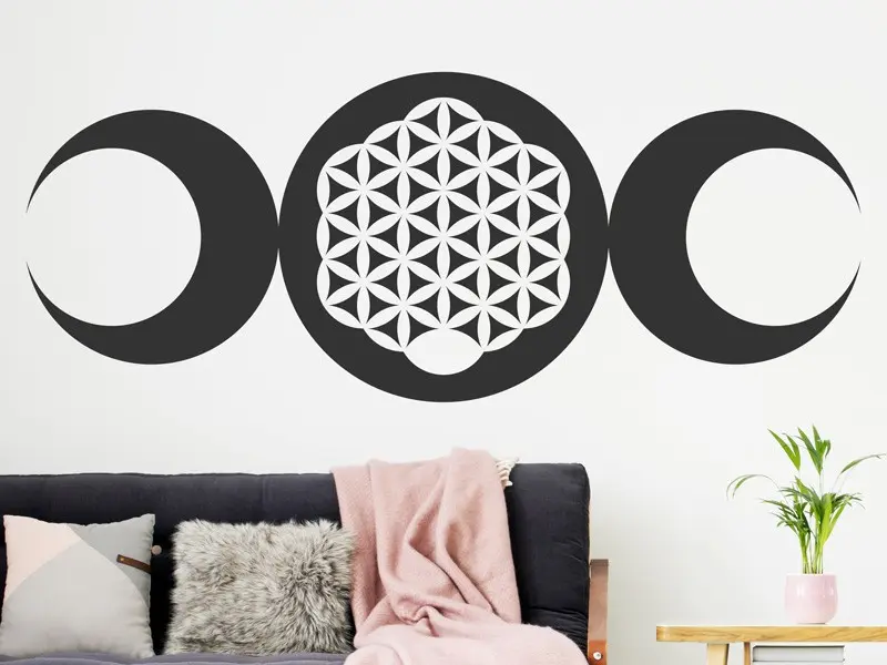 Autocolantes Luas flores de Vida résultat en situation gros plan Autocolantes Luas flores de Vida