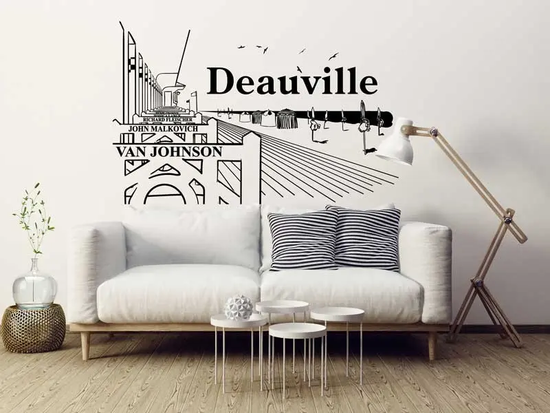 Sticker mural Paysages & Skylines Paysage Deauville résultat en situation Sticker Paysage Deauville