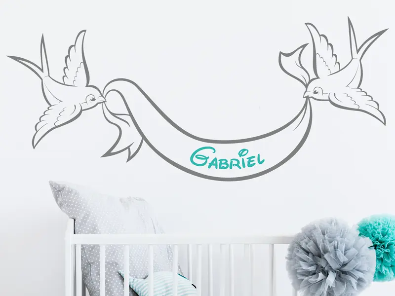 Sticker Banderole Hirondelles