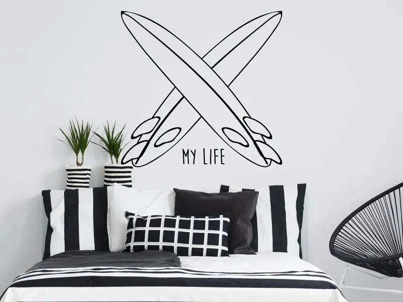 Sticker mural Surf Planches de Surf résultat en situation Sticker Planches de Surf