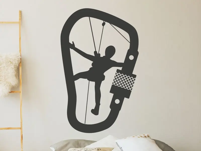 Sticker mural Autres Sports Mousqueton Alpiniste résultat en situation gros plan Sticker Mousqueton Alpiniste