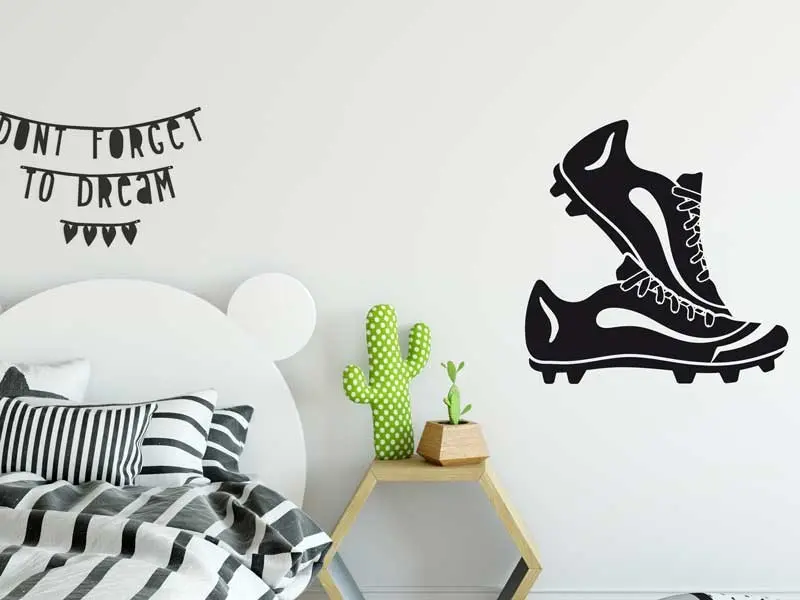Sticker mural Chaussures de Foot résultat en situation