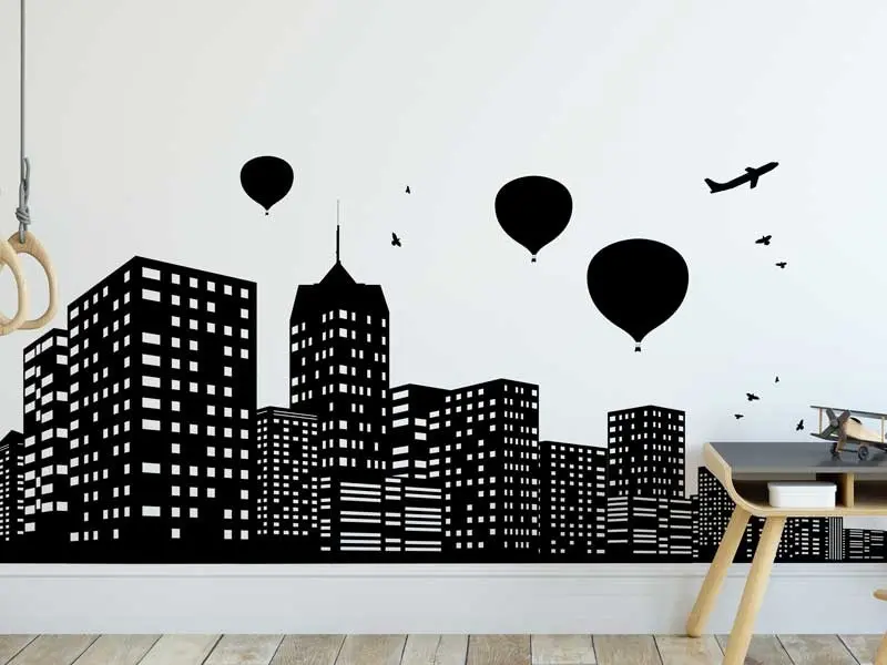 Sticker mural Paysages & Skylines Skyline résultat en situation gros plan Sticker Skyline