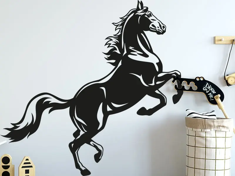 Sticker mural Sur la Terre Cheval 4 résultat en situation gros plan Sticker Cheval 4