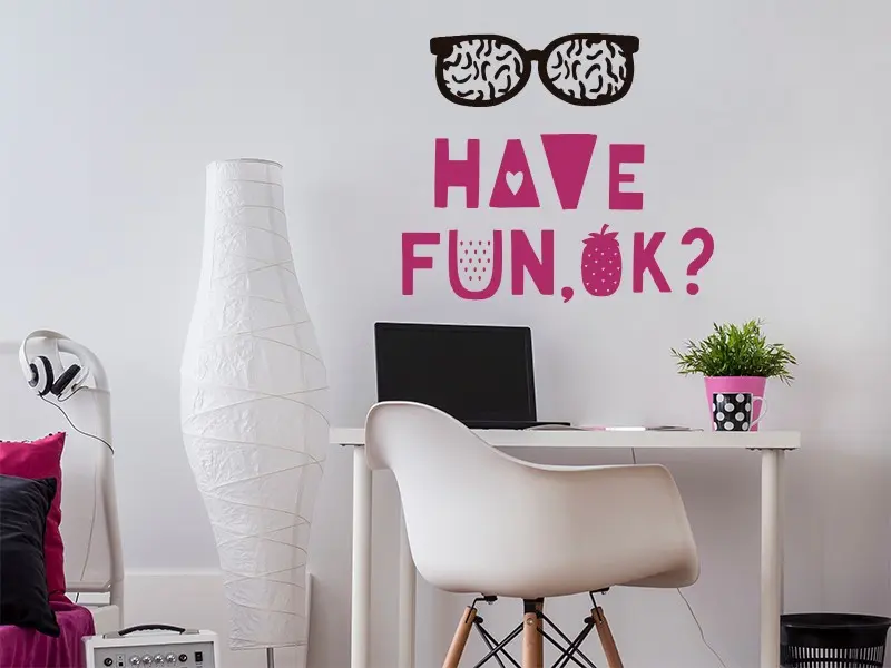 Sticker mural Autres Textes Summer Have Fun résultat en situation Sticker Summer Have Fun