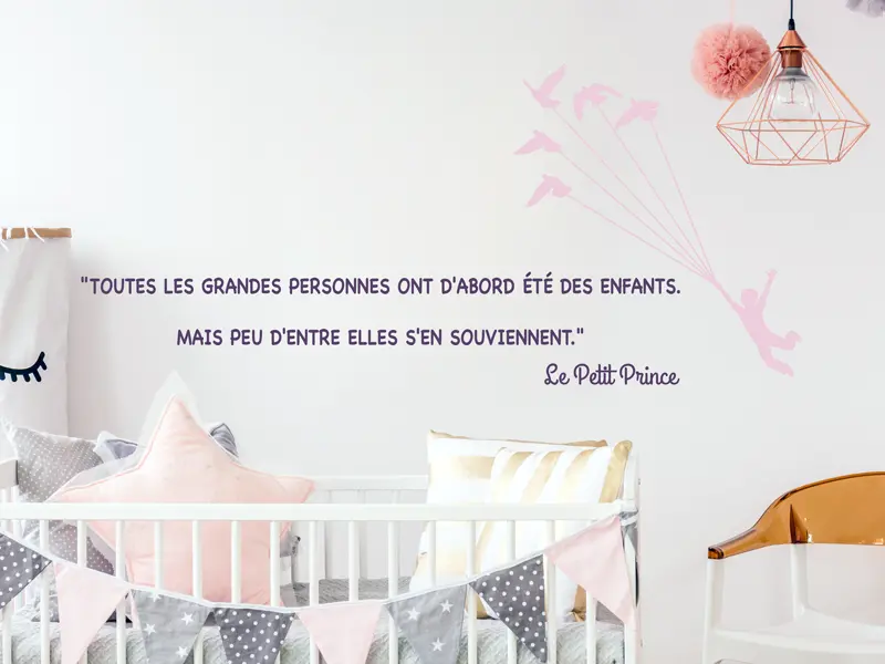 Sticker mural Petit Prince Citation Petit Prince 4 résultat en situation Sticker Citation Petit Prince 4