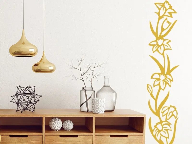 Sticker mural Stickers muraux fleurs Fleurs Clochettes résultat en situation gros plan Sticker Fleurs Clochettes