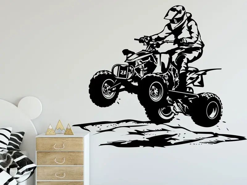 Sticker mural Auto & Moto Quad 2 résultat en situation gros plan Sticker Quad 2