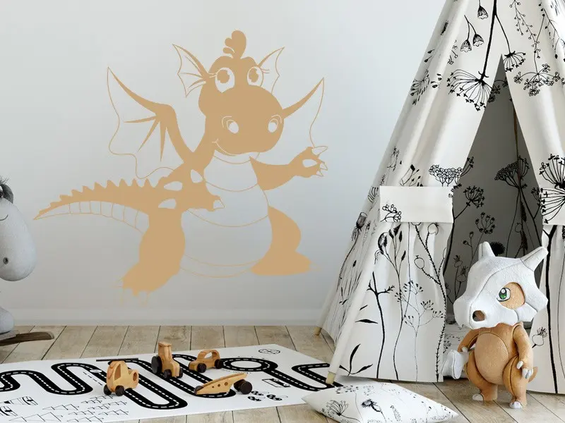 Sticker mural Dragon résultat en situation