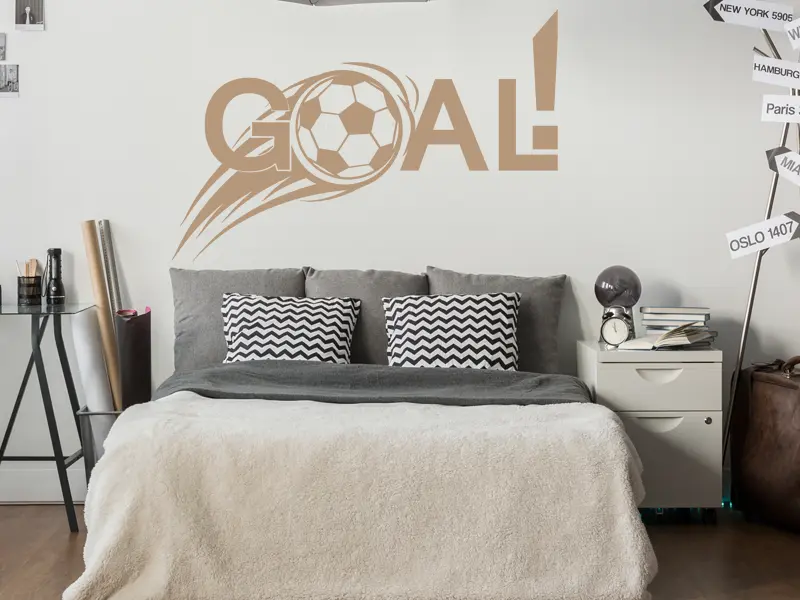 Sticker mural Football Foot Goal ! résultat en situation Sticker Foot Goal !