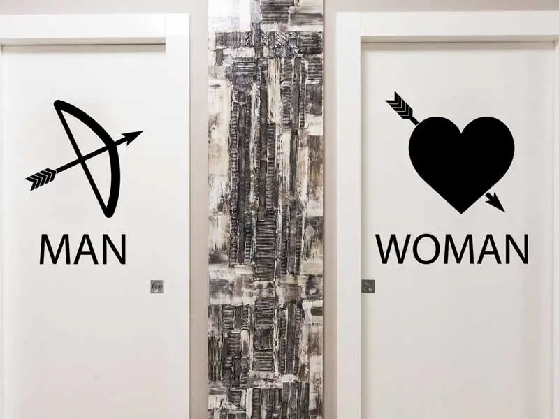 Autocolante de parede WC Man & Women Cupido Autocolante de parede WC Man & Women Cupido