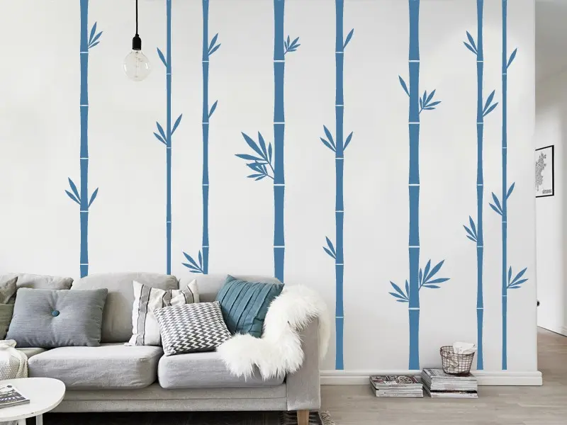 Sticker mural Bambou Bambou 4 résultat en situation Sticker Bambou 4