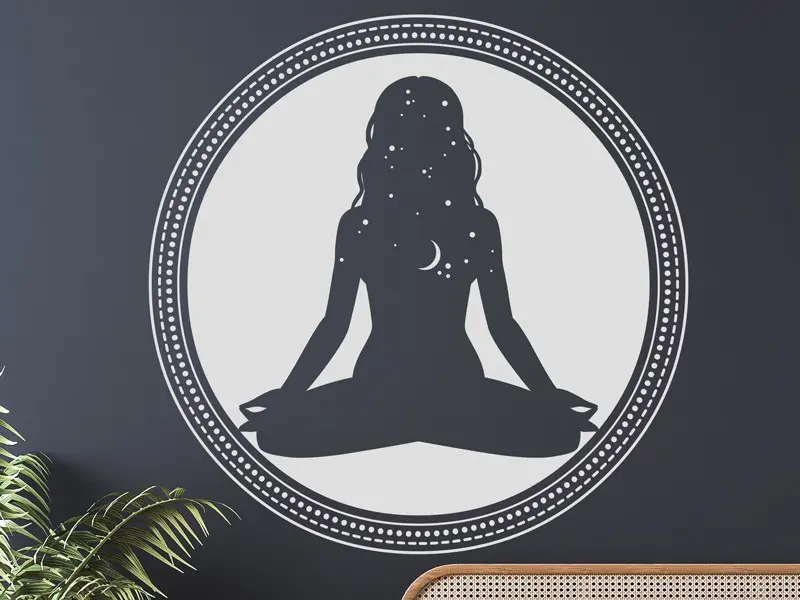 Autocolante Yoga Meditação Zen résultat en situation gros plan Autocolante Yoga Meditação Zen