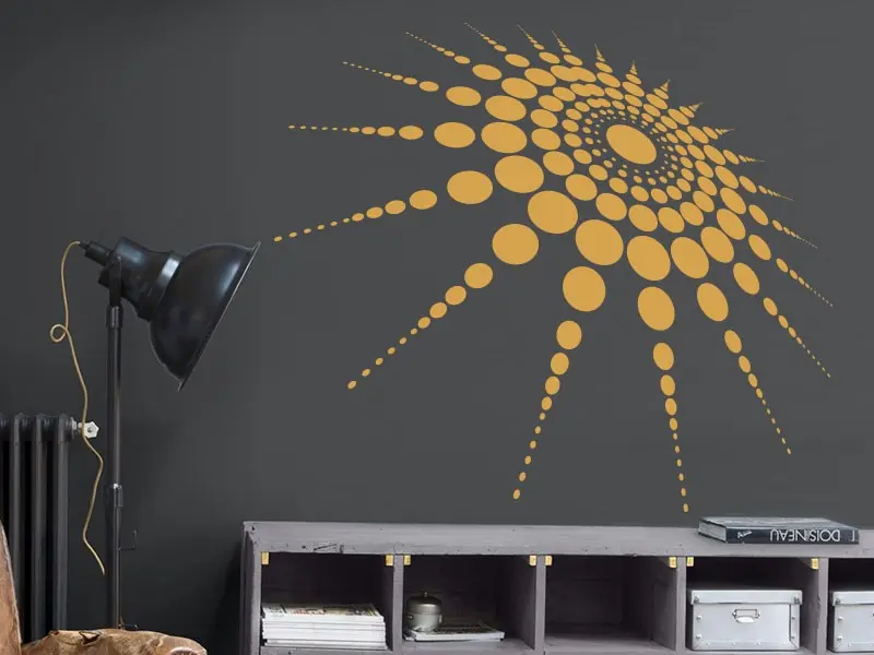 Autocolante de parede Sol Illusão