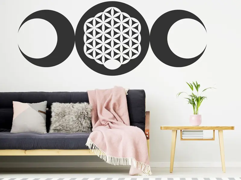 Autocolantes Luas flores de Vida résultat en situation Autocolantes Luas flores de Vida résultat en situation