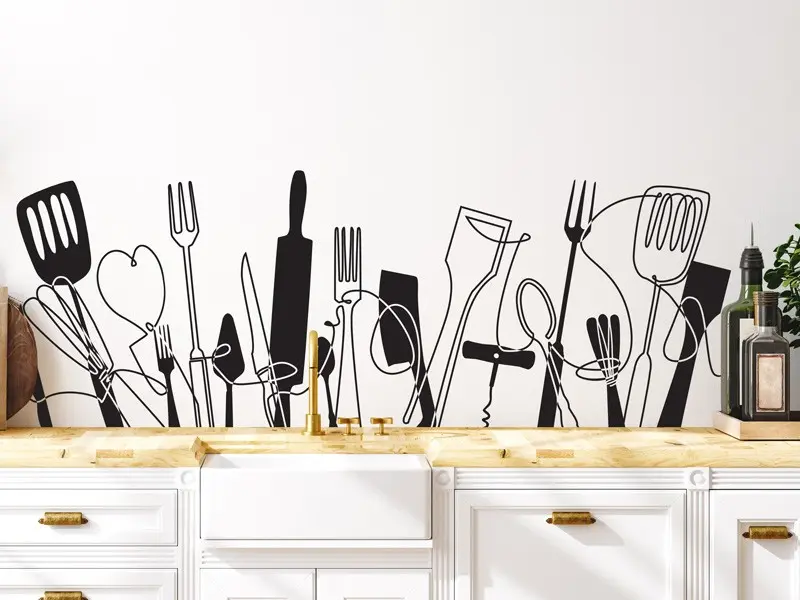 Autocolante Utensílios de cozinha résultat en situation gros plan Autocolante Utensílios de cozinha